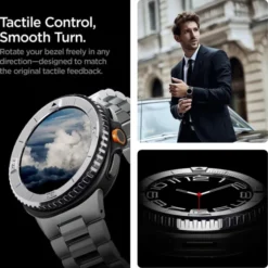 Spigen Galaxy Watch 8 Classic 46Mm|Samsung-RAMKA SAMSUNG GALAXY WATCH 8 CLASSIC 46MM BEZEL TUNE PILOT SILVER