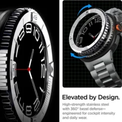 Spigen Galaxy Watch 8 Classic 46Mm|Samsung-RAMKA SAMSUNG GALAXY WATCH 8 CLASSIC 46MM BEZEL TUNE PILOT SILVER