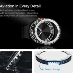 Spigen Galaxy Watch 8 Classic 46Mm|Samsung-RAMKA SAMSUNG GALAXY WATCH 8 CLASSIC 46MM BEZEL TUNE PILOT SILVER