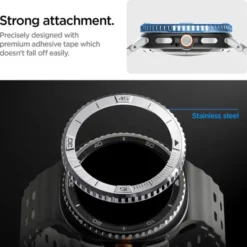 Spigen Galaxy Watch 8 Classic 46Mm|Samsung-RAMKA SAMSUNG GALAXY WATCH 8 CLASSIC 46MM BEZEL TUNE PILOT SILVER