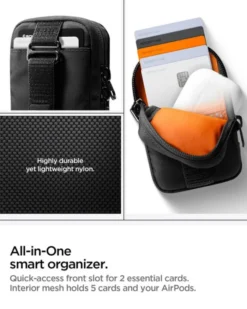 Spigen Torby|Portfele Magsafe-SASZETKA MAGSAFE PORTABLE ORGANIZER POUCH TINTAPZIP MAGSAFE BLACK