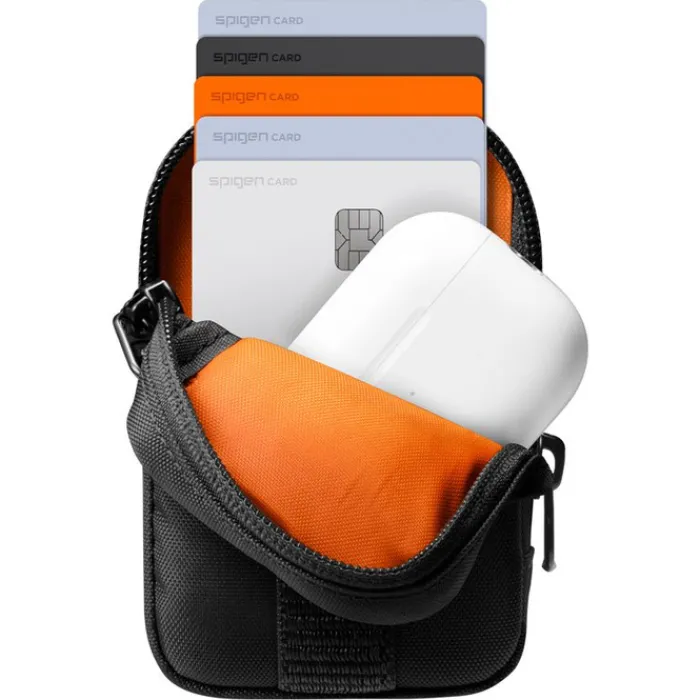 Spigen Torby|Portfele Magsafe-SASZETKA MAGSAFE PORTABLE ORGANIZER POUCH TINTAPZIP MAGSAFE BLACK
