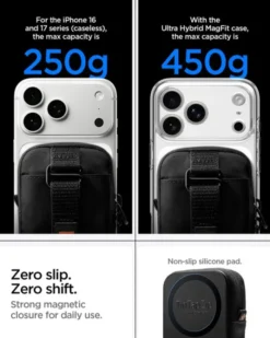 Spigen Torby|Portfele Magsafe-SASZETKA MAGSAFE PORTABLE ORGANIZER POUCH TINTAPZIP MAGSAFE BLACK
