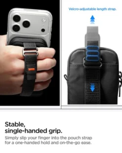 Spigen Torby|Portfele Magsafe-SASZETKA MAGSAFE PORTABLE ORGANIZER POUCH TINTAPZIP MAGSAFE BLACK