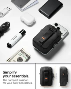 Spigen Torby|Portfele Magsafe-SASZETKA MAGSAFE PORTABLE ORGANIZER POUCH TINTAPZIP MAGSAFE BLACK