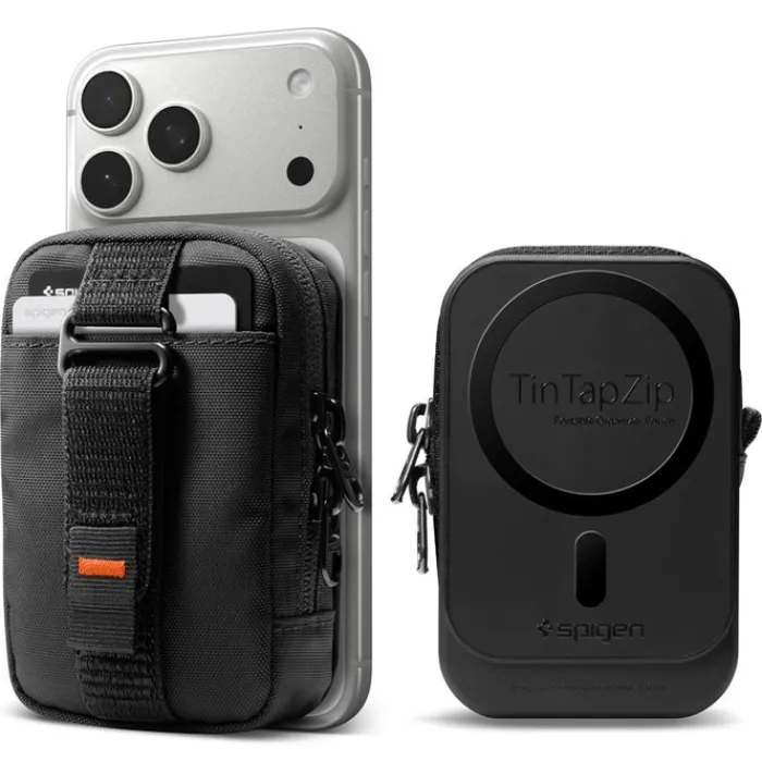 Spigen Torby|Portfele Magsafe-SASZETKA MAGSAFE PORTABLE ORGANIZER POUCH TINTAPZIP MAGSAFE BLACK