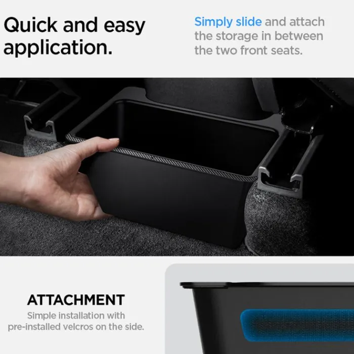 Spigen Tesla-SCHOWEK TESLA MODEL Y REAR UNDER AIR OUTLET STORAGE BOX BLACK