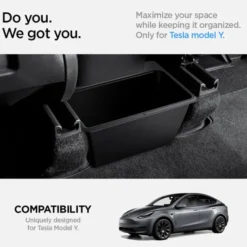 Spigen Tesla-SCHOWEK TESLA MODEL Y REAR UNDER AIR OUTLET STORAGE BOX BLACK