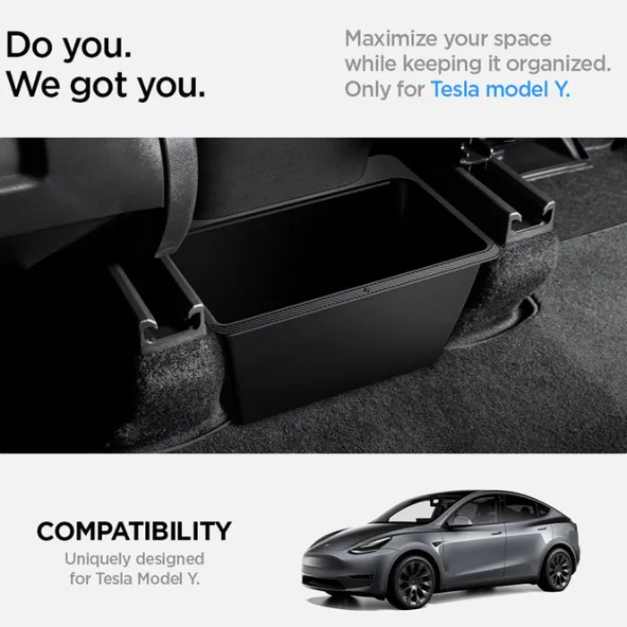 Spigen Tesla-SCHOWEK TESLA MODEL Y REAR UNDER AIR OUTLET STORAGE BOX BLACK