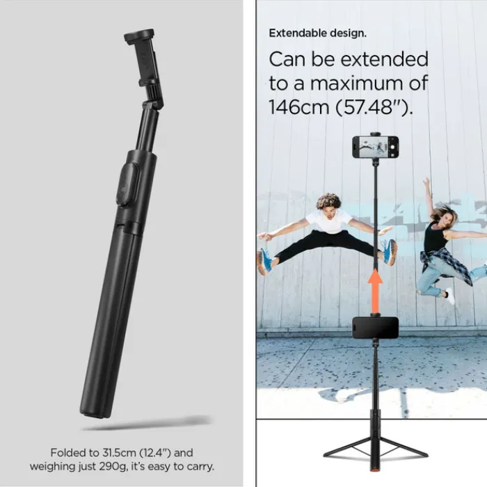 Spigen Selfie Stick-SELFIE STICK S541W BLUETOOTH TRIPOD BLACK