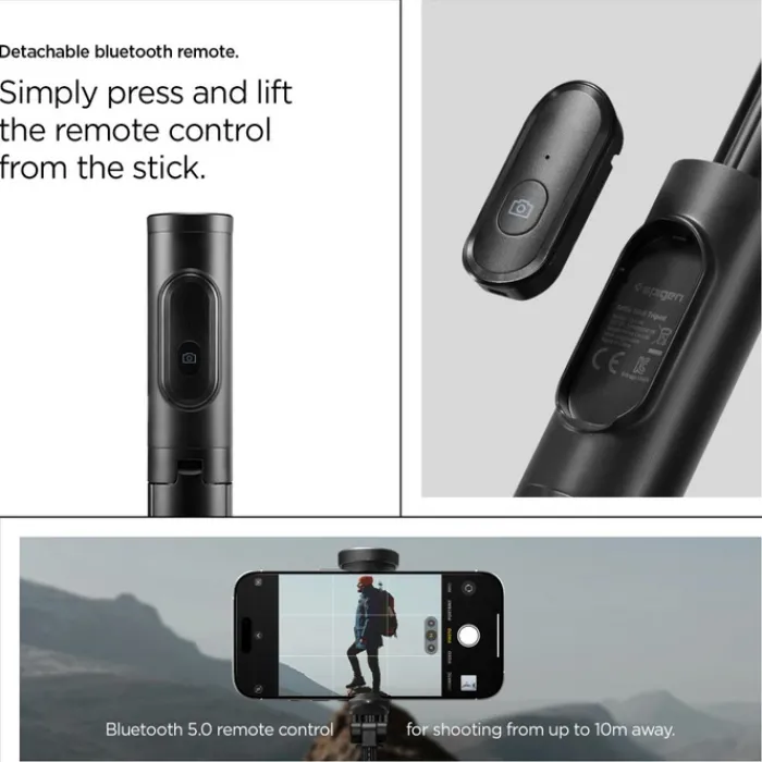 Spigen Selfie Stick-SELFIE STICK S541W BLUETOOTH TRIPOD BLACK