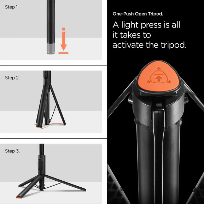 Spigen Selfie Stick-SELFIE STICK S541W BLUETOOTH TRIPOD BLACK
