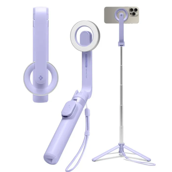 Spigen Selfie Stick-SELFIE STICK S571W MAGSAFE BLUETOOTH STATYW FIOLETOWY