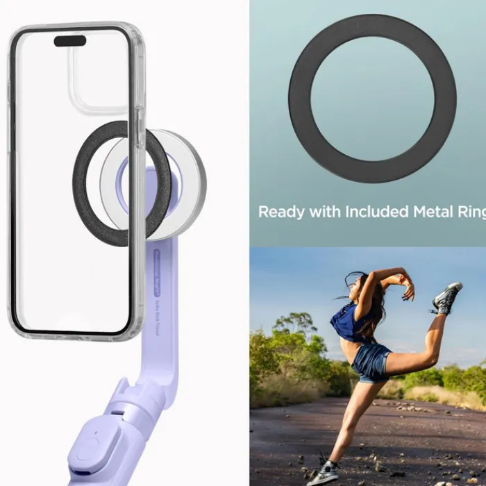 Spigen Selfie Stick-SELFIE STICK S571W MAGSAFE BLUETOOTH STATYW FIOLETOWY