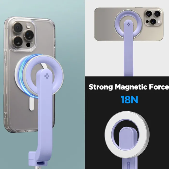 Spigen Selfie Stick-SELFIE STICK S571W MAGSAFE BLUETOOTH STATYW FIOLETOWY