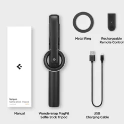 Spigen Selfie Stick-SELFIE STICK S580W MAGSAFE BLUETOOTH STATYW CZARNY