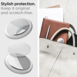 Spigen Lokalizatory-Airskin 4-Set Apple Airtag Folia Hydrożelowa Matte Clear