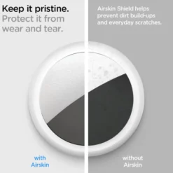 Spigen Lokalizatory-Airskin 4-Set Apple Airtag Folia Hydrożelowa Matte Clear