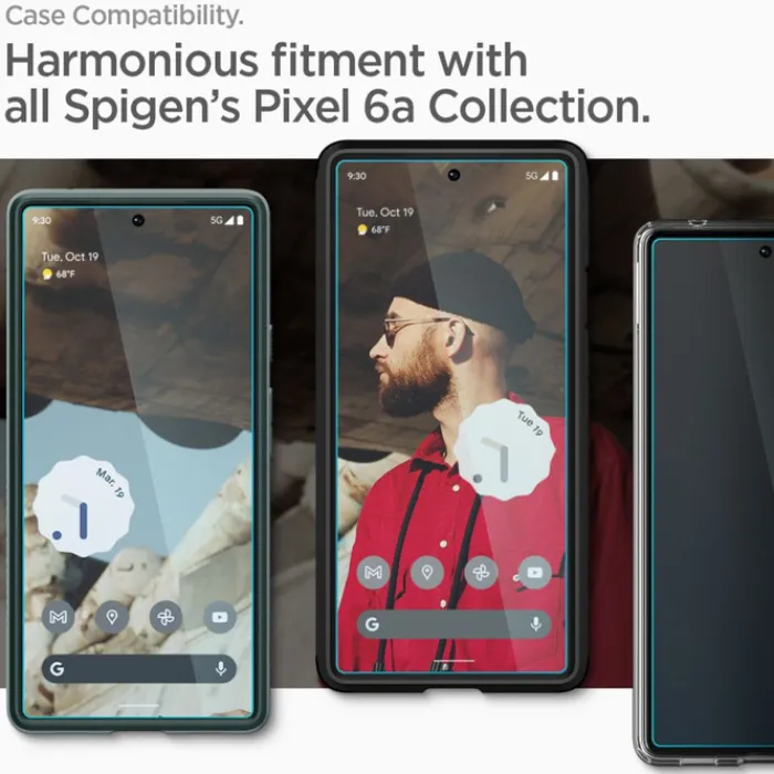 Spigen Pixel 6A|Google-ALM GLAS.TR SLIM SZKŁO HARTOWANE 2-PACK GOOGLE PIXEL 6A