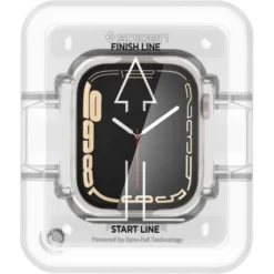 Spigen Apple Watch 9 41Mm|Apple-Apple Watch 7 (41 MM) Proflex ”Ez Fit” 2-Pack Szkło Hybrydowe