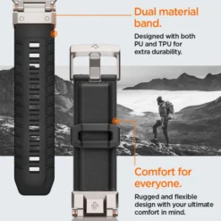 Spigen Apple Watch 5 42Mm|Apple Watch 5 45Mm-DURAPRO ARMOR PU APPLE WATCH 4 / 5 / 6 / 7 / 8 / 9 / SE / ULTRA 1 / 2 (42 / 44 / 45 / 49 MM) BLACK