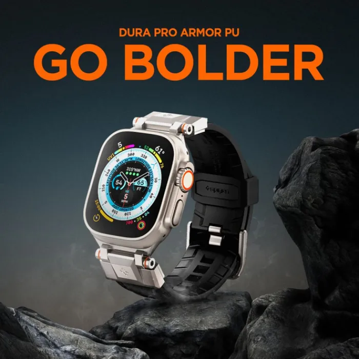 Spigen Apple Watch 5 42Mm|Apple Watch 5 45Mm-DURAPRO ARMOR PU APPLE WATCH 4 / 5 / 6 / 7 / 8 / 9 / SE / ULTRA 1 / 2 (42 / 44 / 45 / 49 MM) BLACK
