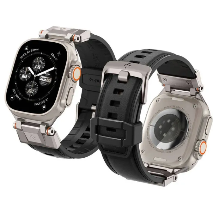 Spigen Apple Watch 5 42Mm|Apple Watch 5 45Mm-DURAPRO ARMOR PU APPLE WATCH 4 / 5 / 6 / 7 / 8 / 9 / SE / ULTRA 1 / 2 (42 / 44 / 45 / 49 MM) BLACK