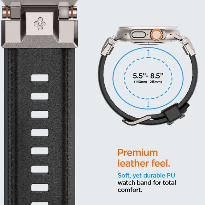 Spigen Apple Watch 5 42Mm|Apple Watch 5 45Mm-DURAPRO ARMOR PU APPLE WATCH 4 / 5 / 6 / 7 / 8 / 9 / SE / ULTRA 1 / 2 (42 / 44 / 45 / 49 MM) BLACK