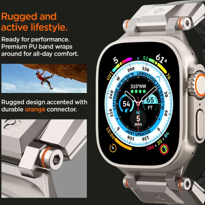 Spigen Apple Watch 5 42Mm|Apple Watch 5 45Mm-DURAPRO ARMOR PU APPLE WATCH 4 / 5 / 6 / 7 / 8 / 9 / SE / ULTRA 1 / 2 (42 / 44 / 45 / 49 MM) BLACK