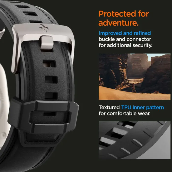 Spigen Apple Watch 5 42Mm|Apple Watch 5 45Mm-DURAPRO ARMOR PU APPLE WATCH 4 / 5 / 6 / 7 / 8 / 9 / SE / ULTRA 1 / 2 (42 / 44 / 45 / 49 MM) BLACK