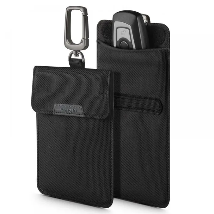 Spigen Inne-Etui na Kluczyki Klatka Faradaya Blokada Antykradzieżowa Rfid Black