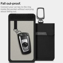 Spigen Inne-Etui na Kluczyki Klatka Faradaya Blokada Antykradzieżowa Rfid Black