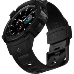Spigen Galaxy Watch 4 46Mm|Samsung-Galaxy Watch 4 Classic 46 MM Rugged Armor ”pro” Matte Black Pasek