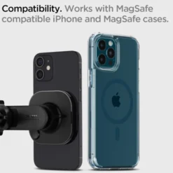 Spigen Iphone 14 Plus|Uchwyty Magnetyczne-ITS12 Magnetic Uchwyt Do Kratki Magsafe Vent Car Mount Black