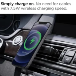 Spigen Iphone 14 Plus|Uchwyty Magnetyczne-Its12 W Onetap Magnetic Magsafe Vent Car Charger 7.5 W Uchwyt Do Kratki Black