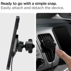 Spigen Iphone 14 Plus|Uchwyty Magnetyczne-Its12 W Onetap Magnetic Magsafe Vent Car Charger 7.5 W Uchwyt Do Kratki Black