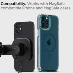 Spigen Iphone 14 Plus|Uchwyty Magnetyczne-Its12 W Onetap Magnetic Magsafe Vent Car Charger 7.5 W Uchwyt Do Kratki Black