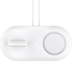 Spigen Iphone 14 Plus|Iphone 13-MAGFIT DUO APPLE MAGSAFE & APPLE WATCH PODSTAWKA CHARGER STAND WHITE