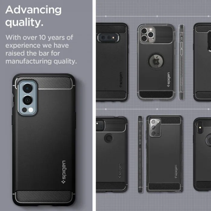 Spigen Nord 2 5G|Oneplus-Rugged Armor Oneplus Nord 2 5G Etui Matte Black