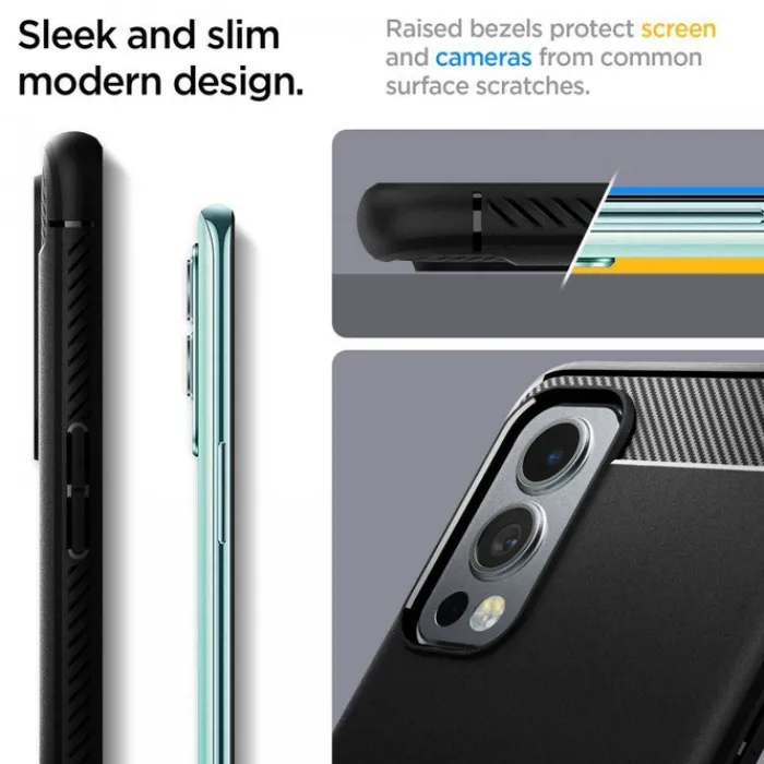 Spigen Nord 2 5G|Oneplus-Rugged Armor Oneplus Nord 2 5G Etui Matte Black