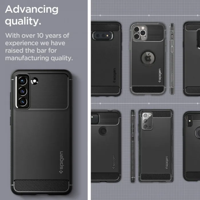 Spigen Galaxy S21 Fe|Samsung-Rugged Armor S21 FE Matte Black Case
