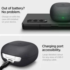 Spigen Galaxy Buds 2|Etui Galaxy Buds-Samsung Galaxy Buds 2 Live Pro Geo Fit Etui Szary Case