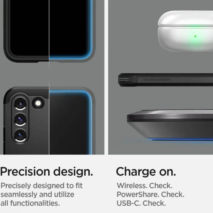 Spigen Samsung|Galaxy S22 Plus-Tough Armor S22 PLUS ETUI Czarne Case