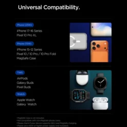 Spigen Iphone 14 Plus|Uchwyty Magnetyczne-STACJA ŁADOWANIA ESSENTIAL 3IN1 MAGNETIC MAGSAFE BEZPRZEWODOWA ŁADOWARKA 25W Qi2.2 CZARNA