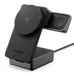 Spigen Iphone 14 Plus|Uchwyty Magnetyczne-STACJA ŁADOWANIA ESSENTIAL 3IN1 MAGNETIC MAGSAFE BEZPRZEWODOWA ŁADOWARKA 25W Qi2.2 CZARNA