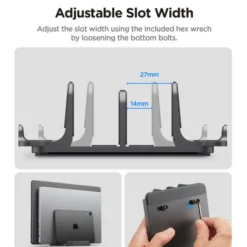 Spigen Macbook Pro 14|Macbook-STOJAK NA LAPTOPY LD208S4 PIONOWY SPACE GREY