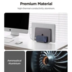 Spigen Macbook Pro 14|Macbook-STOJAK NA LAPTOPY LD208S4 PIONOWY SPACE GREY