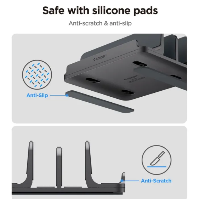 Spigen Macbook Pro 14|Macbook-STOJAK NA LAPTOPY LD208S4 PIONOWY SPACE GREY