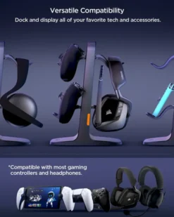 Spigen Podstawki-STOJAK UNIVERSAL GAME CONTROLLER & HEADSET STAND BLACK