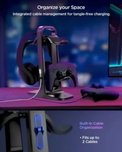 Spigen Podstawki-STOJAK UNIVERSAL GAME CONTROLLER & HEADSET STAND BLACK